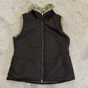 Gap Faux Fur Reversible Zip-Up Vest